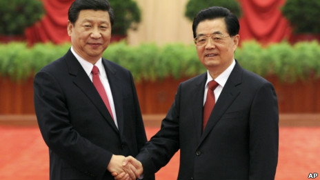 习近平和胡锦绣（15/11/2012）