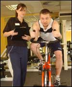 Paul trains in a gym