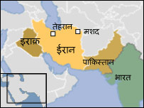 ईरान का नक्शा