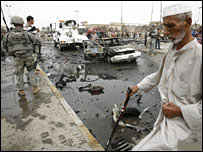 عکس آرشیوی از انفجاری در بغداد