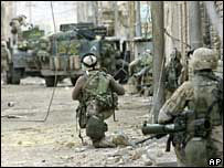 Fuzileiros navais americanos em Falluja