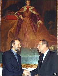 علی لاريجانی و خاوير سولانا