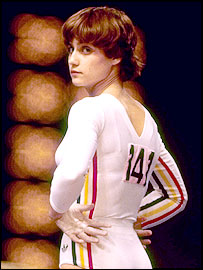 Nadia Comaneci, na Olimpíada de Montreal, em 1976