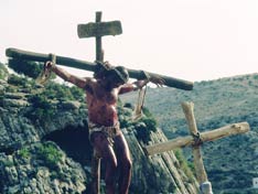 Jesus hanging on the cross