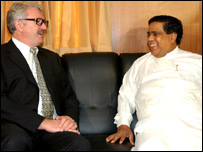 Norwegian envoy with Minister de Silva