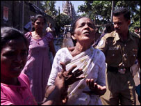 Sri Lanka'da bir felaketzede