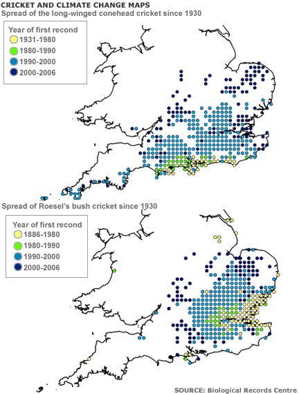 Climate and Cricket maps