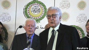 اخصر ابراهیمی در مقر اتحادیه عرب