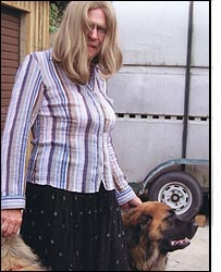 Kerry with her dogs in west Norfolk