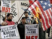 Manifestantes argentinos