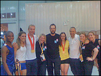 Elspeth with the ceremony team and British Olympians.