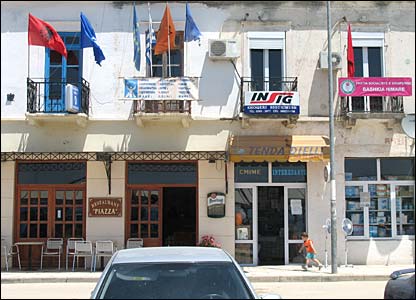 Qendra e qytetit të Himarës, ku ndaloi ekipi i BBC-së