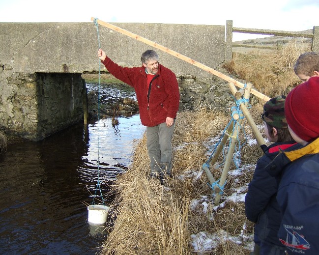 Down by the brig, a school draws water!