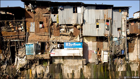 Dharavi slum in Mumbai