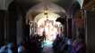 Inside the castle, Jamie MacDougall performs with harpist Helen Thomson.