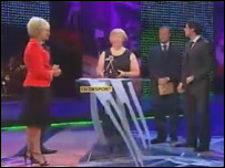 Val Hanover receives her award