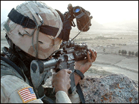 سرباز آمريکايی در افغانستان