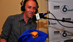 Steve Lamacq with stolen food