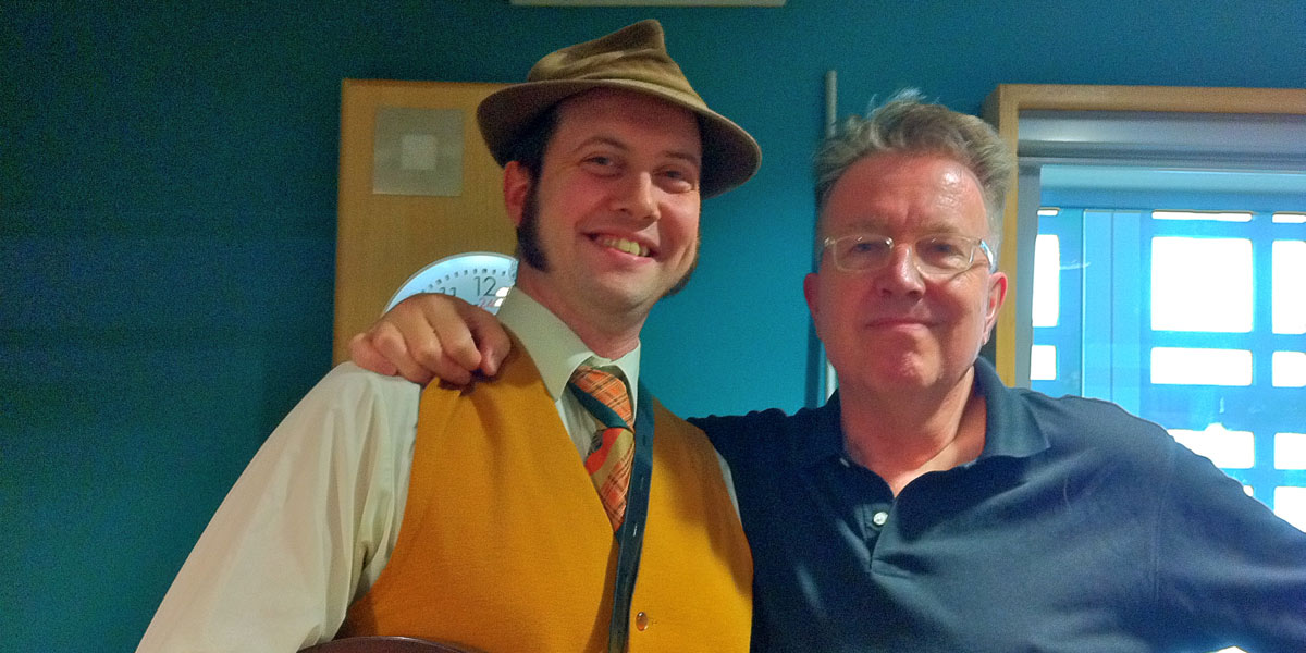 Dean Murray from Biscuithead & The Biscuit Badgers with Tom