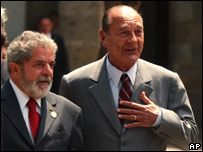 Presidentes Lula e Jacques Chirac