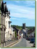 Moretonhampstead's main street leading to the church