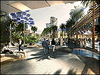 Representação artística do projeto da cidade de Masdar (Foto: Foster + Partners) 