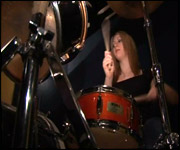 Colette on drums