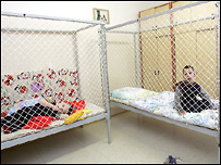 Děti v léčebně v Rábech při poledním klidu