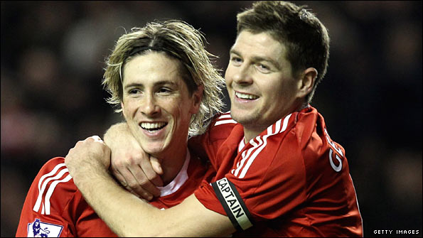 Steven Gerrard and Fernando Torres 