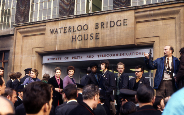 Protest at the sacking of Lord Hall