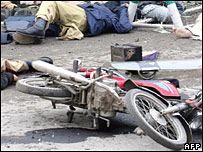 लाहौर में दुर्घटनास्थल