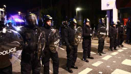 Riot police. Photograph by DELLISS PHOTOGRAPHY