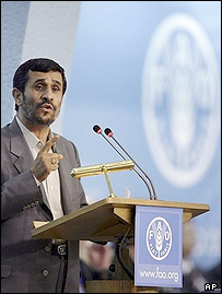 احمدی نژاد در اجلاس فائو