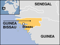 Mapa da Guiné Bissau