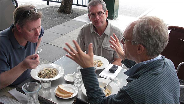 Enjoying lunch in Melbourne