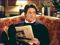 电影"Love Actually"中年轻的单身首相暗恋女秘书