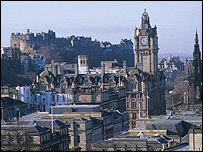 نمایی از شهر ادینبورگ، پایتخت اسکاتلند