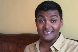 Ash decorates his house with photocopies of artwork