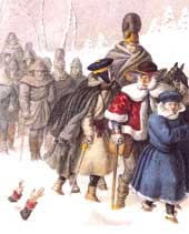 soldiers and army followers on the great retreat from Moscow