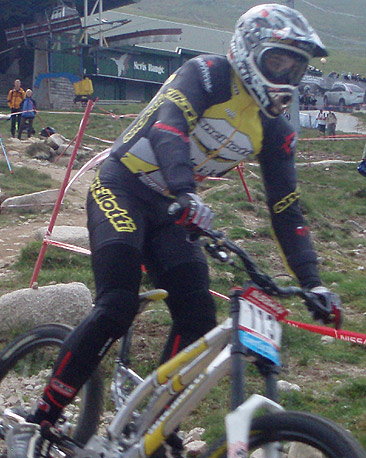 Rider in Fort William MTB World Cup