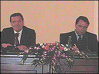 Gerhard Schröder a Jiří Paroubek