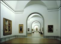 Galerias da ala Sainsbury da National Gallery, em Londres