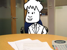 Tim in the bank manager's office