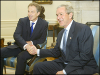 Tony Blair e George W. Bush 