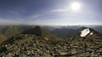 View from the rocky top of Bidean nam Bian on a clear day.