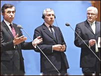 Almanya, Fransa ve İngiltere bakanları