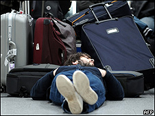 Pasajero varado en Alemania