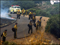 Incêndio florestal na Califórnia