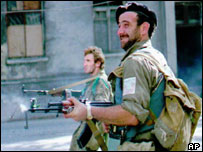 Abhazya'da sokak çatışmaları 