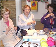 Enjoying the knit cafe